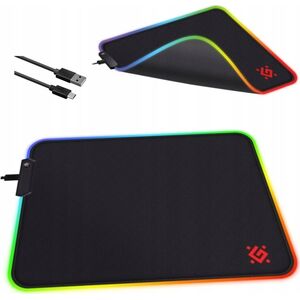 Podkładka Defender Podkładka Defender Gaming BLACK L LIGHT 350x300x4mm podświetlenie LED RGB