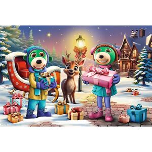 Trefl PUZZLE MAXI 24 Rodzina Treflików Zimowy czas 14360
