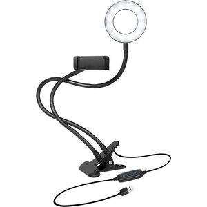 Lampa pierścieniowa LogiLink LogiLink Smartphone-Ringlicht-Klemmhalterung, DM  8.5cm