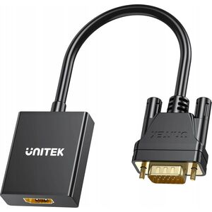 Adapter AV Unitek Unitek Adapter VGA na HDMI FullHD czarny 15cm