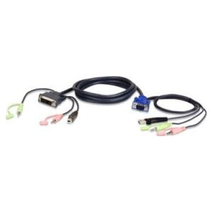 Kabel Aten ATEN 2L-7DX3U Kabel KVM VGA-DVI 3 m, czarny, 3 m