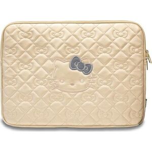 Etui Sourcing Hello Kitty Sleeve HKCSZPEKHBPD 14" gold/gold Zip PU Quilted Bows
