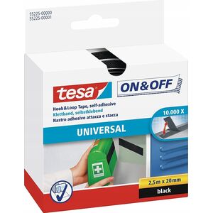 Tesa tesa ON&OFF Universal Klettband schwarz 2,5m 20mm