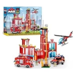 Max MAX CITY Bricks Fire Station, 933pcs