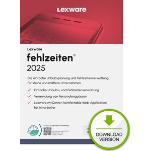 Program Lexware Lexware fehlzeiten 2025 "unbegrenzte Laufzeit" Download Zarządzanie liśćmi
