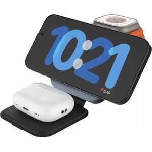 Podstawka Fixed Fixed | MagFlex Alu Foldable magnetic wireless charging stand 3in1 | FIXMFLE-AL-GR