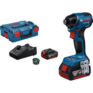 Klucz udarowy Bosch Bosch cordless impact wrench GDR 18V-220 Professional, 18Volt (blue/black, 2x Li-Ion battery 5.0Ah, Bluetooth, in L-BOXX)