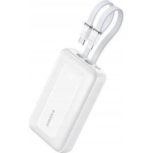 Anker Anker Power Bank (10K,30W, Built-In USB-C+Lightning Cable), White | Anker