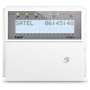 Satel SATEL Manipulator LCD (białe podświetlenie, czytnik kart zbliżeniowych 125 kHz) INT-KLCDR-W