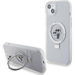 Etui Karl Lagerfeld KLHMP15MHMRSKCH Apple iPhone 15 Plus / 14 Plus hardcase Ring Stand Karl&Choupettte MagSafe biały/white