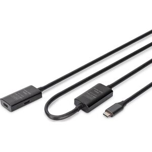 Active USB-C Extension Cable, 10m 5G, USB 3.2 Gen1, USB-C - USB-C (M/F)