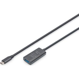 Active USB-C Extension Cable, 5m 5G, USB 3.0, USB-C - USB-A (M/F)