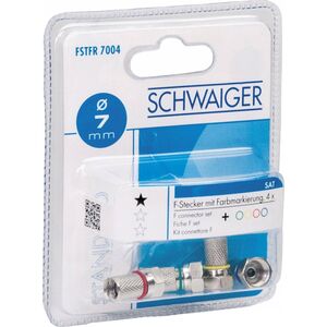 Schwaiger FSTFR7004 531, F-type, Silver, Blister, 4 pc(s)