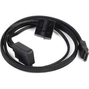 SilverStone SATA - SATA Slimline + Molex, 0.5m, Czarny (SSTCP10)