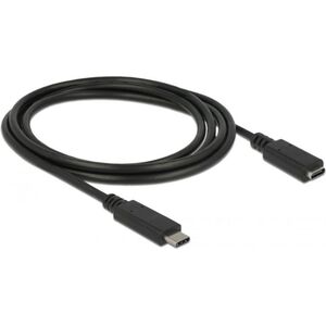Kabel USB Delock USB-C - USB-C 1.5 m Czarny (85534)