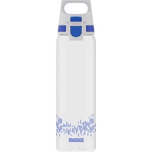 SIGG SIGG drinking bottle Total Clear One MyPlanet "Blue" 0.75L (transparent/dark blue, one-hand closure ONE)
