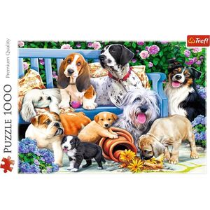 Trefl Puzzle 1000 Psy w ogrodzie