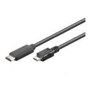 Kabel USB MicroConnect USB-C - microUSB 1 m Czarny (USB3.1CAMIB1)
