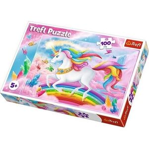 Trefl Puzzle 100 Krzyształowy świat Jednorożców