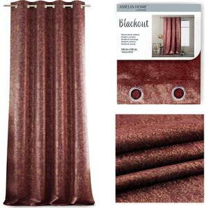 AmeliaHome AMELIAHOME ZASŁONA BLACKOUT VERAS WINE 140x250