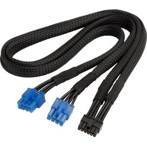SilverStone PCIe 12-pin - PCIe 8-pin x2, 0.55m, Czarny (SST-PP12-PCIE)