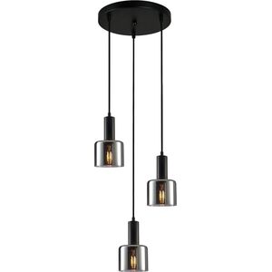 Lampa wisząca Italux Lampa wisząca SANTIA PND-65342-3A-BK+SG Italux