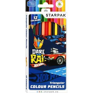 Starpak Kredki ołówkowe szkolne Starpak 12 szt hot wheels