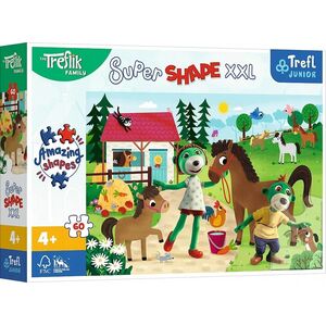 Trefl Puzzle 60el XXL Trefliki w stadninie koni 50031 Trefl