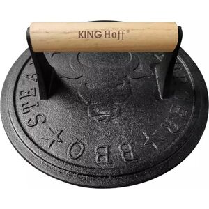 KingHoff PRASKA ŻELIWNA DO MIĘSA BURGERÓW 22 CM KINGHOFF KH-1760