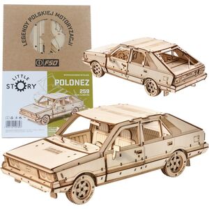 Little-Story Little Story Drewniane Puzzle Model 3D - FSO Polonez 1500