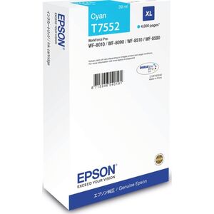 Epson Oryginalny Wkład Atramentowy Epson T7552 Niebieski Turkusowy