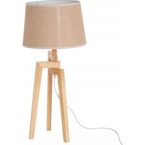 Lampa stołowa z lnianym abażurem, 66 cm