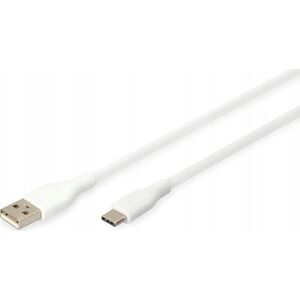 Digitus Silikonowy kabel połączeniowy USB-C, 2 m, biały