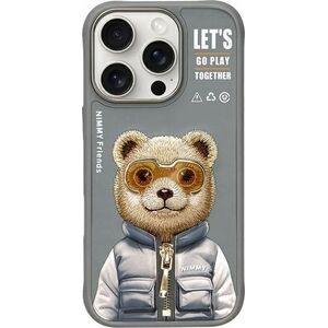 Nimmy iPhone 16 Pro Max 6.9" case gray/grey Cool&Cute 2.0 Bear