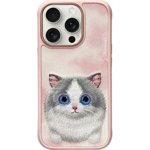 Nimmy iPhone 16 Pro 6.3 Case Pink Big Eyed Pet 2.0 Cat