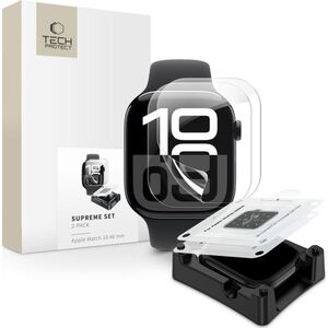 FOLIA HYDROŻELOWA TECH-PROTECT SUPREME SET 2-PACK APPLE WATCH 10 (46 MM) CLEAR