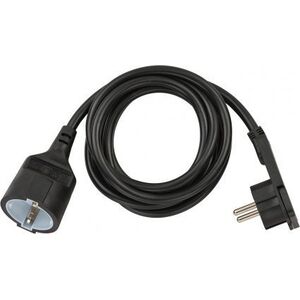 Kabel zasilający Brennenstuhl Brennenstuhl Verlängerungskabel mit Winkel-Flachstecker, 2m - schwarz