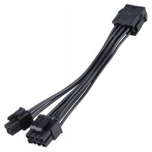 Akasa ATX/EPS 8-pin - ATX/EPS 8+4-pin, 0.15m, Czarny (AK-CBPW22-15)