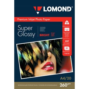 Sourcing Lomond Premium Photo Paper Super Glossy 260 g/m2 A4, 20 sheets, Bright 14149622 8586024251090