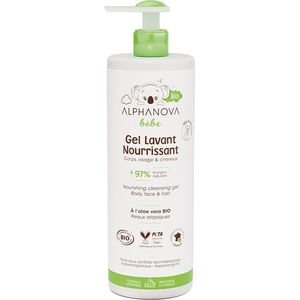 Alphanova Bebe Alphanova Bebe Bio, Θρεπτικό τζελ καθαρισμού για το σώμα, το πρόσωπο και τα μαλλιά για μωρά, 400ml 14222712 3760075073534