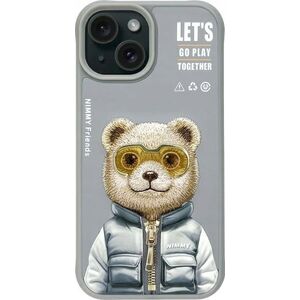 Nimmy iPhone 15 6.1" case gray/grey Cool&Cute 2.0 Bear