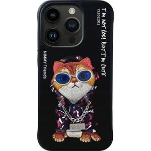 Nimmy iPhone 15 Pro 6.1" Case Black Glasses Cool Cat