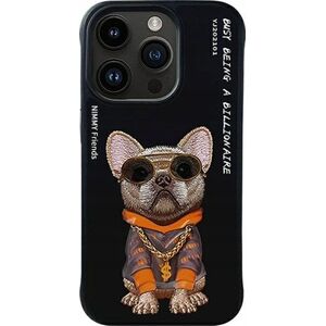 Nimmy iPhone 15 Pro 6.1" Case Black Glasses Cool Dog
