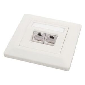 Solarix gniazdo 2 x CAT5e UTP RJ45 podtynkowy biały SX9-2-5E-UTP-WH