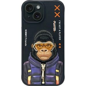 Nimmy case iPhone 15 6.1" black/black Cool&Cute 2.0 Monkey