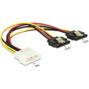 Delock Molex - SATA x2, 0.2m, Wielokolorowy (85237)