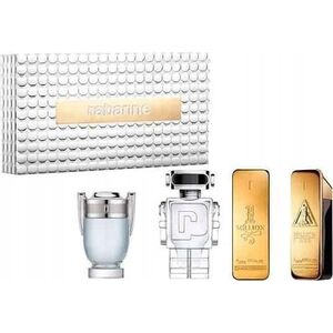 SET MINIATUR PACO RABANNE One Million EDT 5ml + One Million Elixir Intense EDP 5ml + Invictus EDT 5ml + Phantom EDT 5ml
