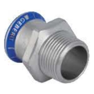 Geberit Złączka przejściowa MAPRESS EDELSTAHL z gwintem zewnętrznym 1/2" - 31704