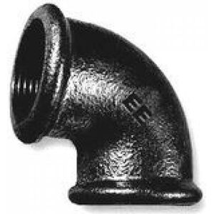 Odlewnia Zawiercie Kolanko 90 st. 11/2"x1" czarne nr 6 (5907791602145)