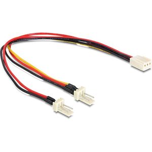 Delock 3-pin - 3-pin x2, 0.22m, Wielokolorowy (89343)